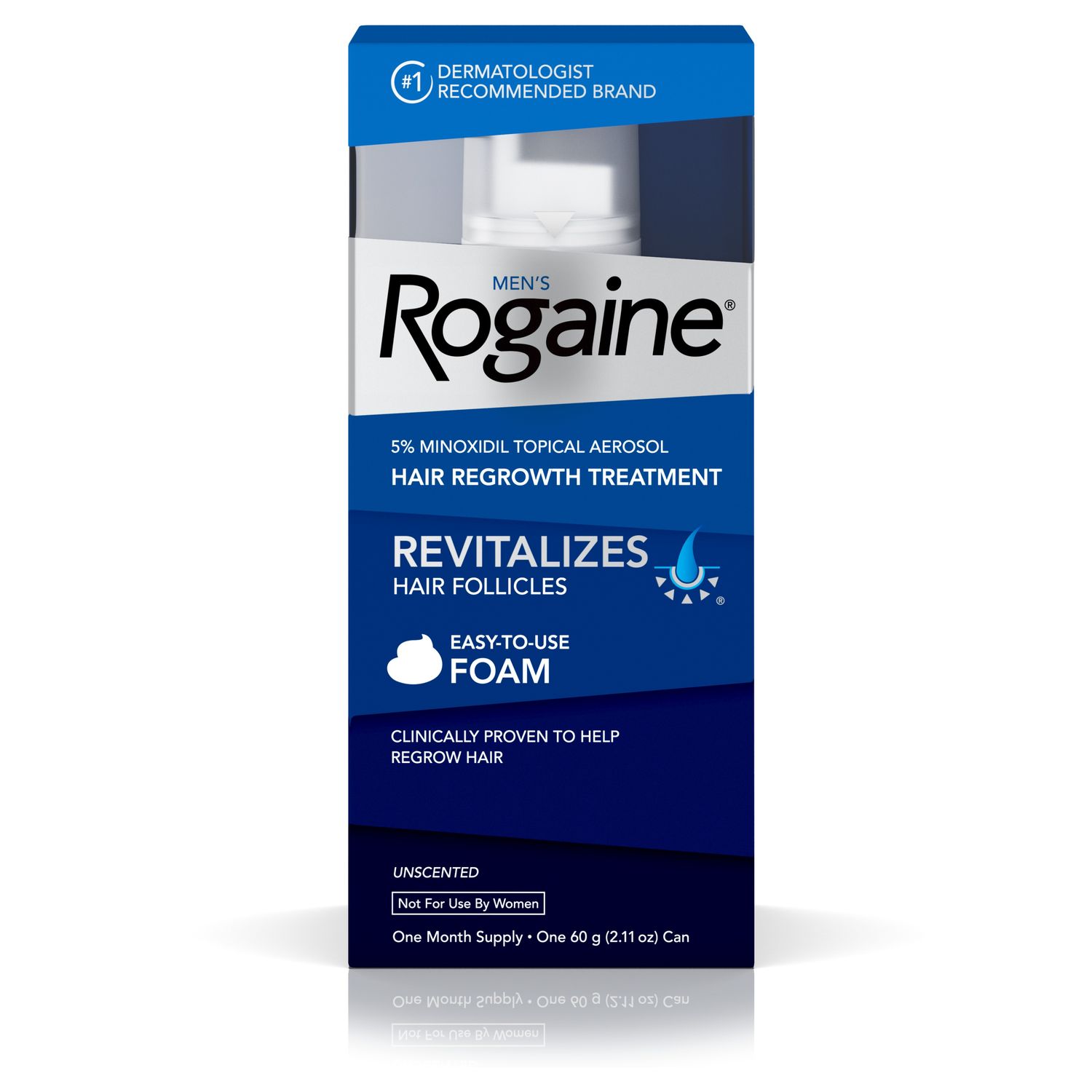 Men's Rogaine Minoxidil Hair Thinning & Loss Treatment Solution Unscented, 1 Month Supply - 1 Ea