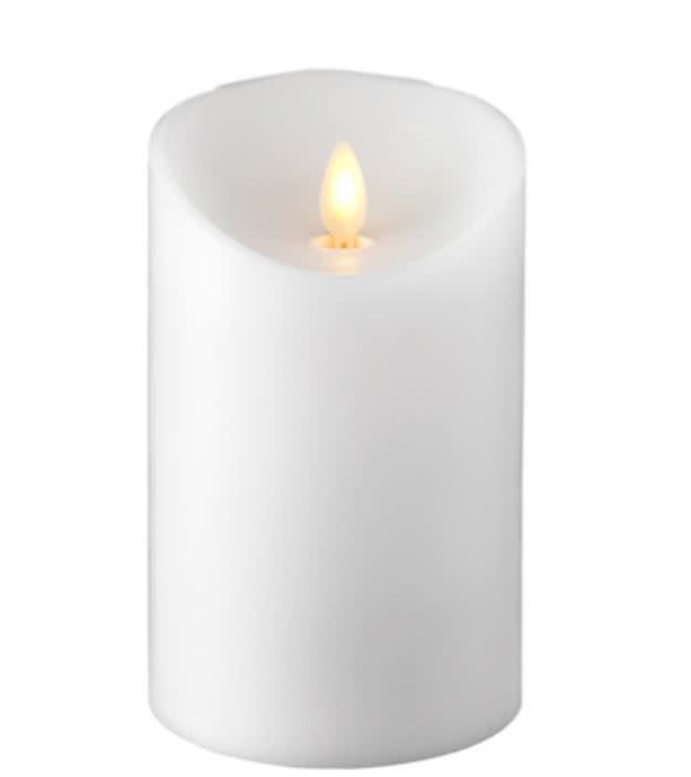 3.5 x 5 push flame white pillar candle - 37074