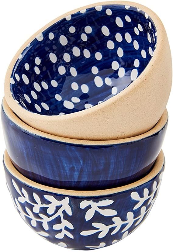 BLUE INDIGO STACKED DIP SET