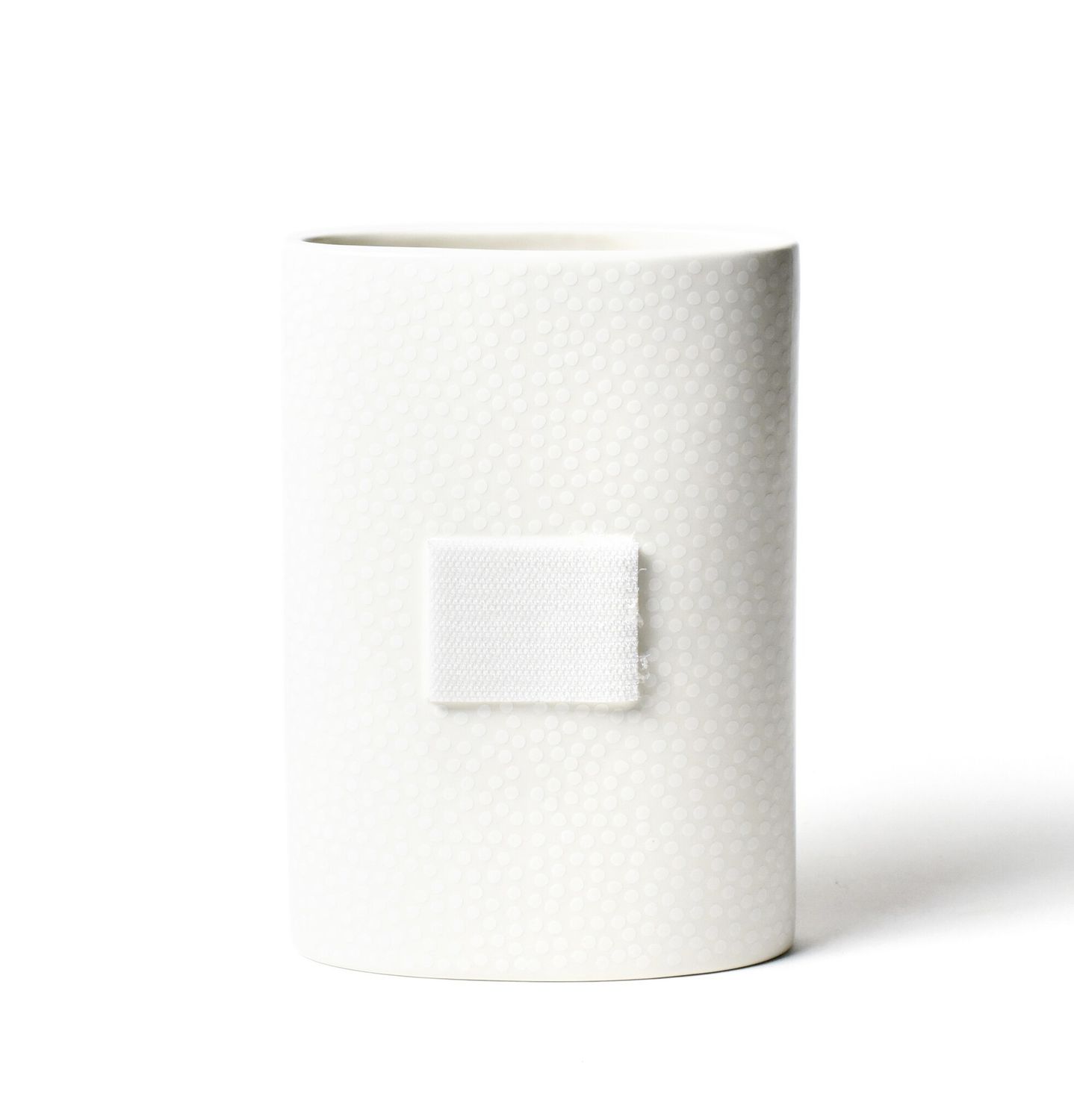 White Small Dot Mini Oval Vase