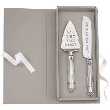 TIED THE KNOT SERVER AND KNIFE