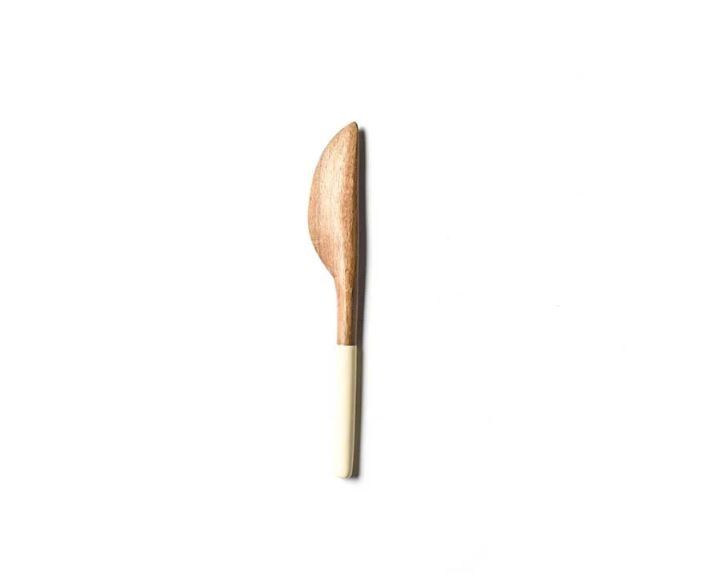 Fundamental Ecru Wood Slim Appetizer Spreader