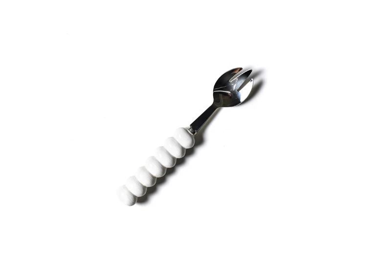 Signature Knob Serving Fork White