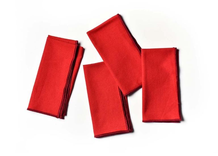 Color Block Red 18 Napkin Set of 4