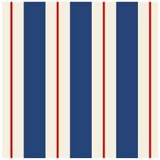 Navy &amp; Red Awning Stripe Guest Napkin - pack of 16
