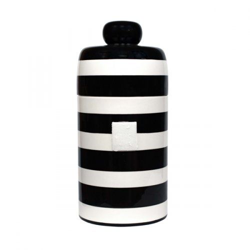 Black Stripe Happy Everything Mini Canister