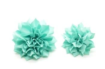 Teal fluffy flower small