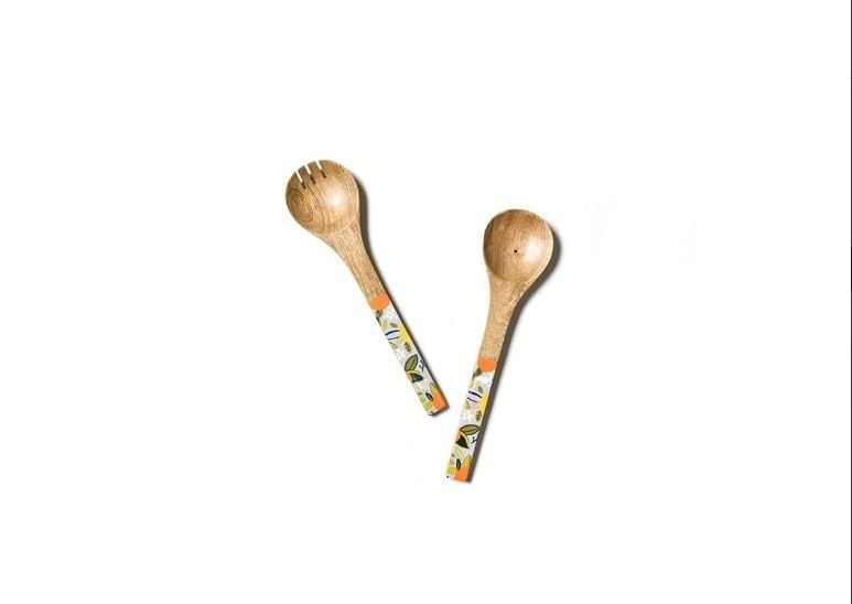 Citrus Wooden Salad Server Set
