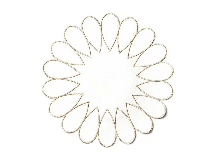 Deco Gold Scallop Round Placemat Set of 4