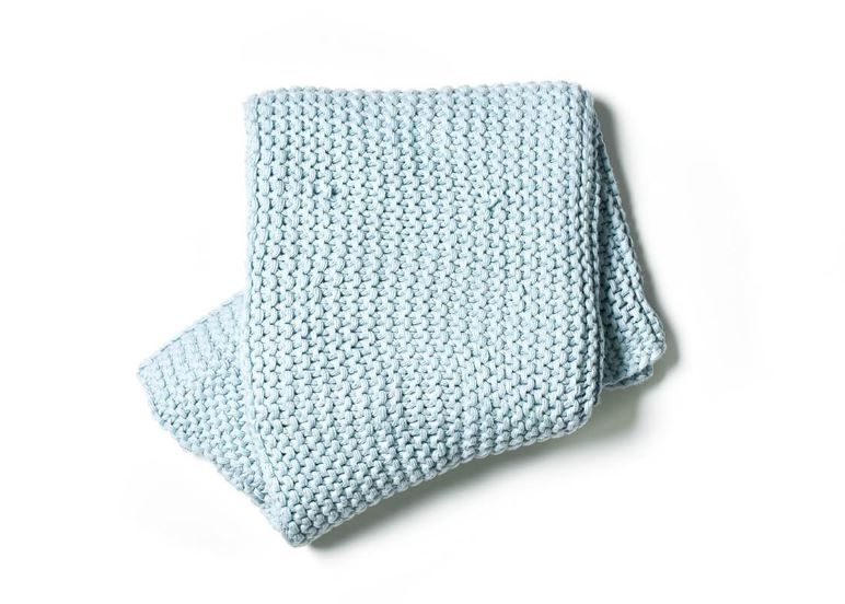 Blue Knitted Blanket