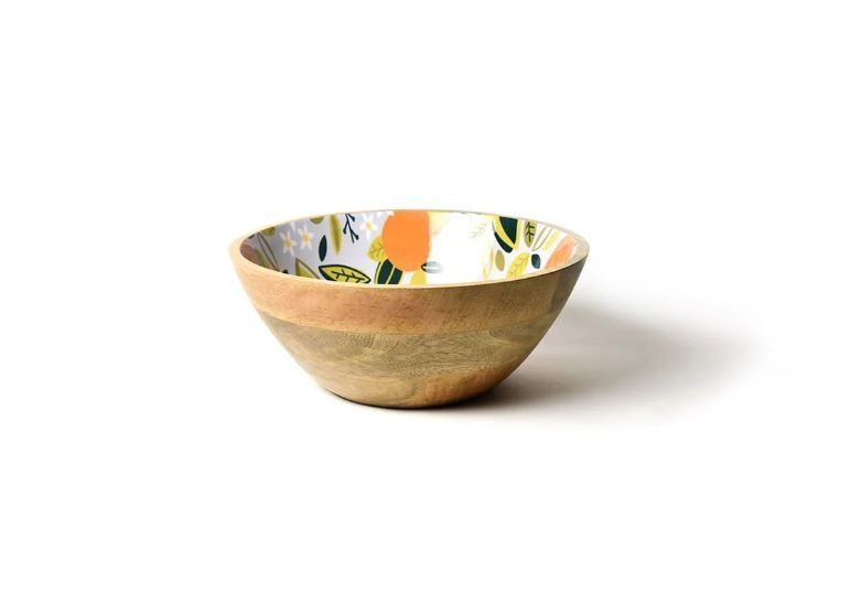 Citrus Wooden 12 Footed Bowl