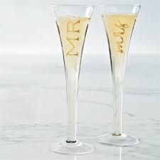 Mr Mrs Champagne Glasses