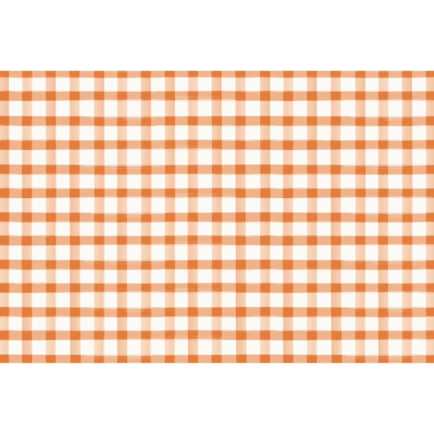 orange check placemats