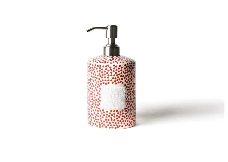 Red Small Dot Mini Cylinder Soap Pump
