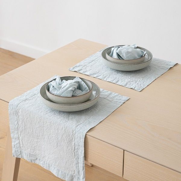stone washed blue place mat