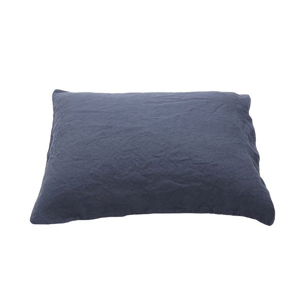 Navy Linen Pillow