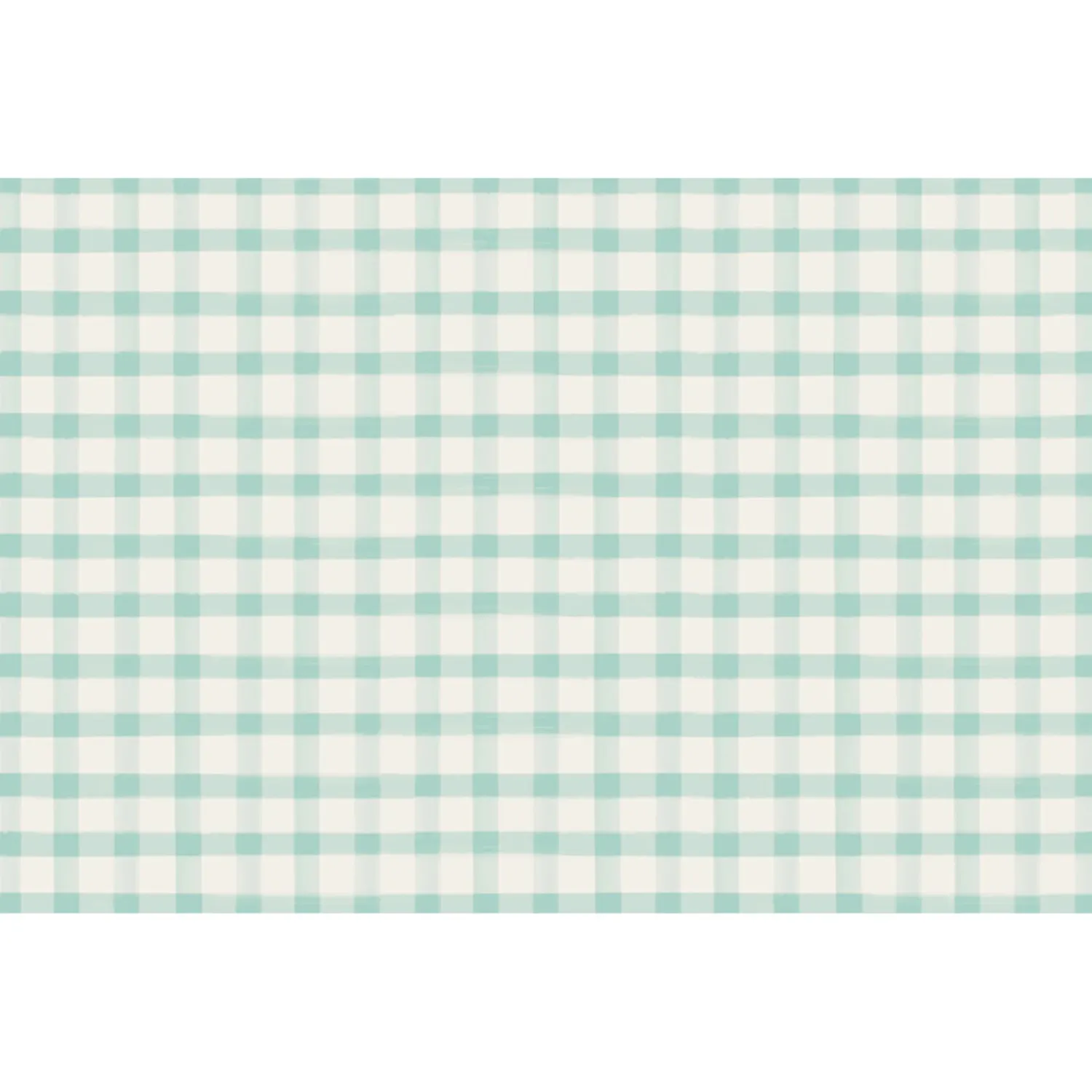 seafoam painted check placemat