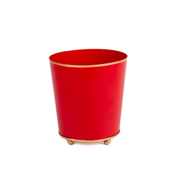 red medium cache pot