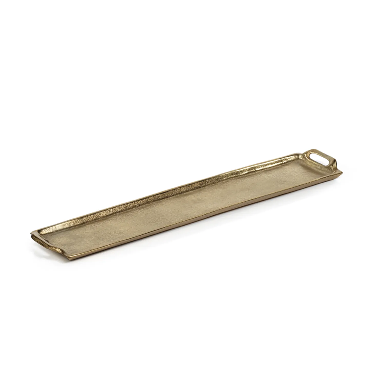RECTANGULAR ALUMINUM TRAY- DARK GOLD 14&quot;