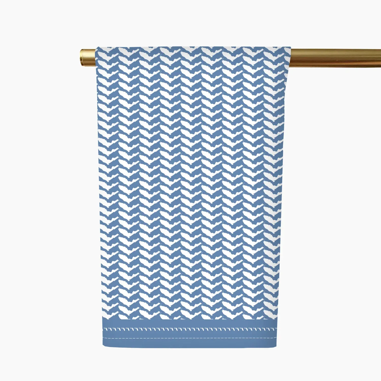Florida Herringbone Tea Towel - French Blue