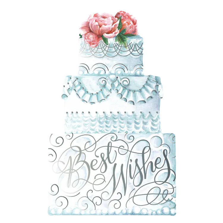 Best Wishes Cake Grand Flat Note - A10