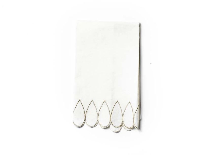 Deco Gold Scallop Trim Medium Hand Towel