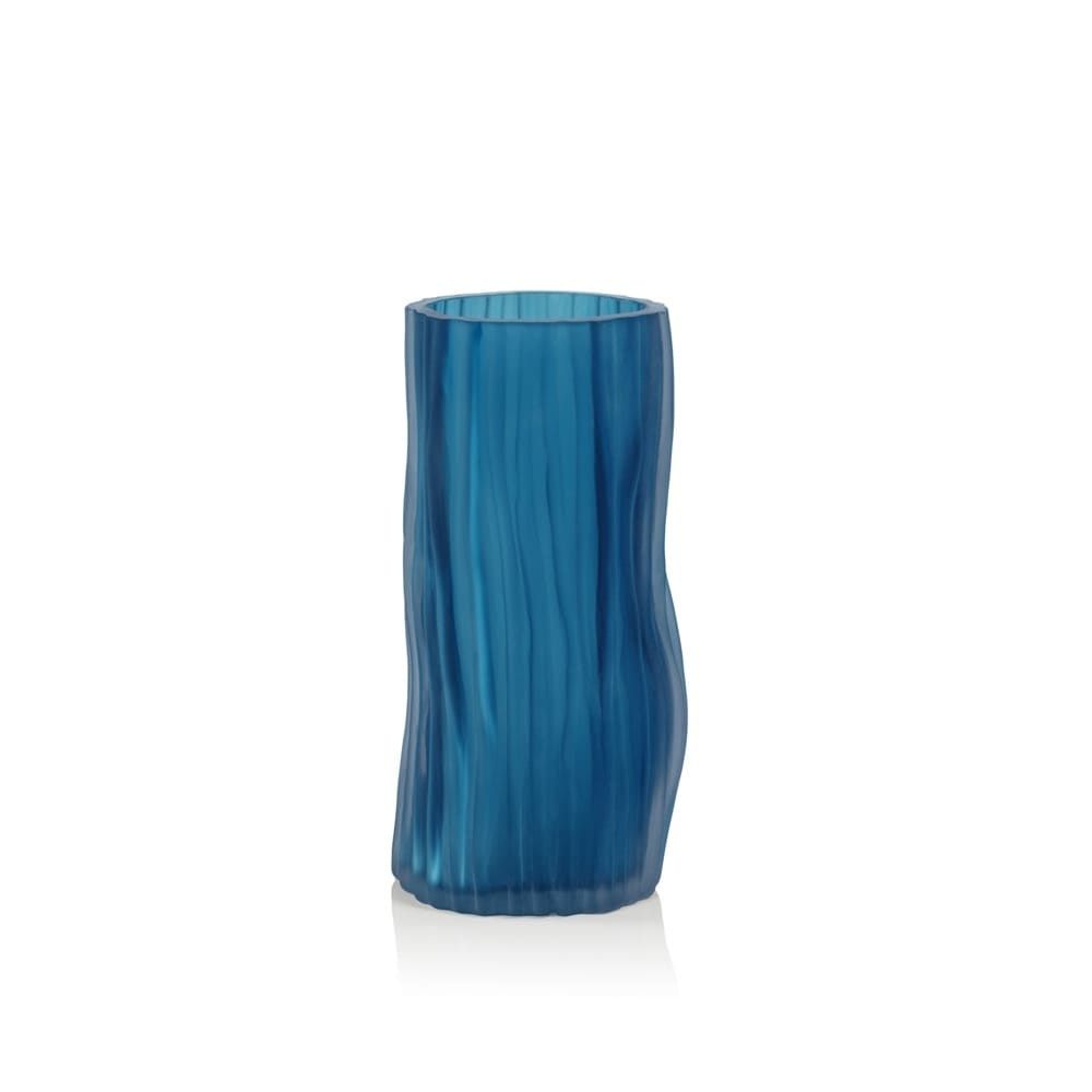 INDIGO POWDER GLASS VASE 11.25&quot;