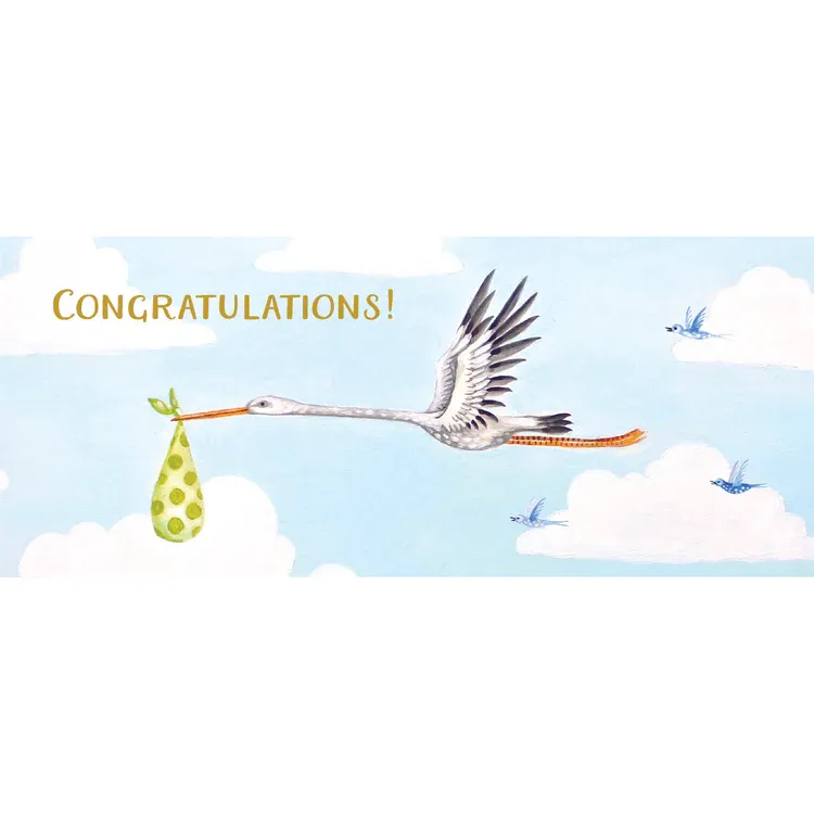 Bundle of Joy Card Gold Foil #10 - 9.25&quot; x 7.75&quot; flat