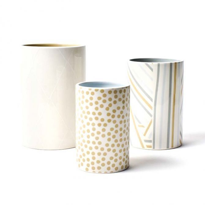 Neutral Nouveau Round Cylinder Set of 3