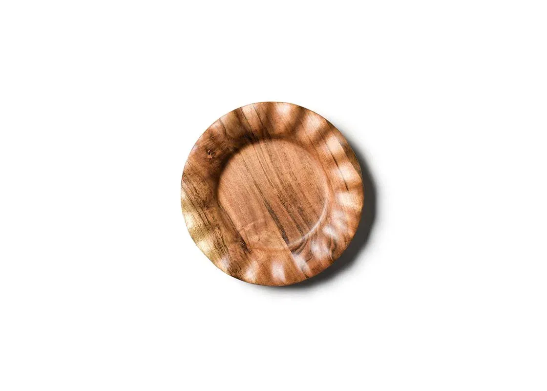 Fundamental Wood 8 Ruffle Salad Plate