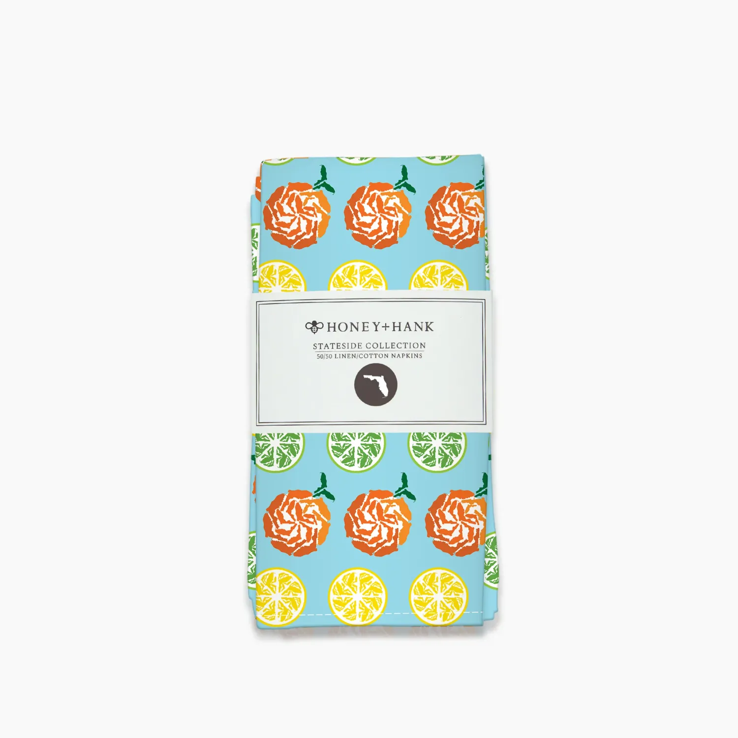 Florida Citrus Napkins-Aqua