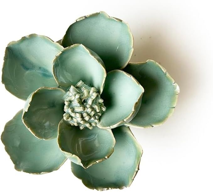 small coral flower - teal