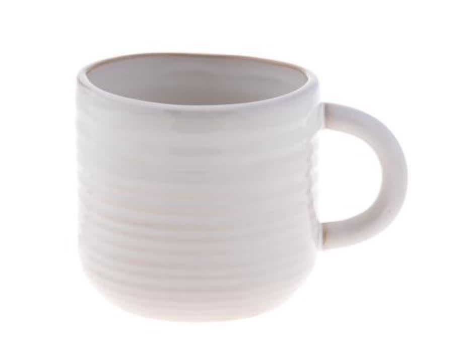 SEDONA RIBBED MUG WHITE