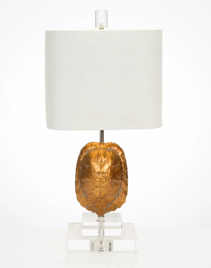 turtle shell gold lamp