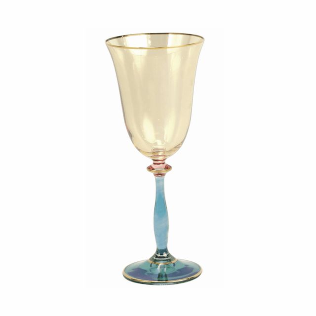 Regalia Deco Blue Wine Glass