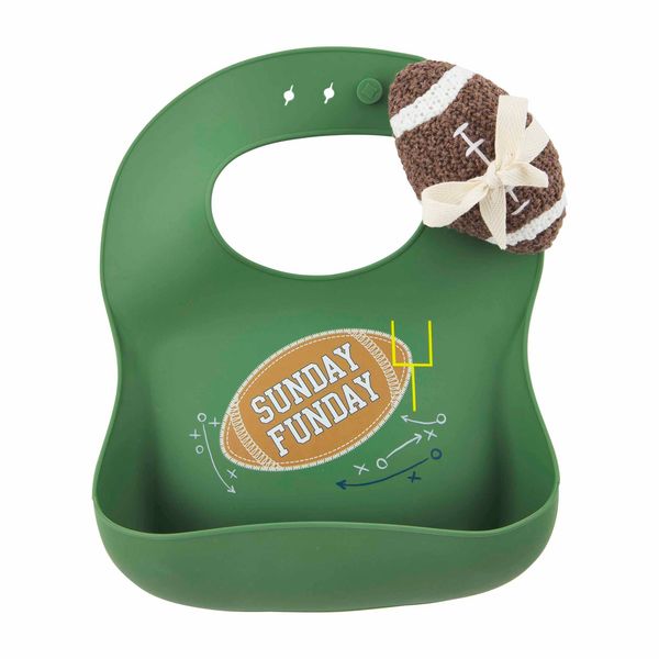 Football Bib &amp; Rattle Set