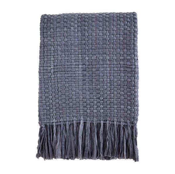 Blue RECYCLED COLORED THROW
