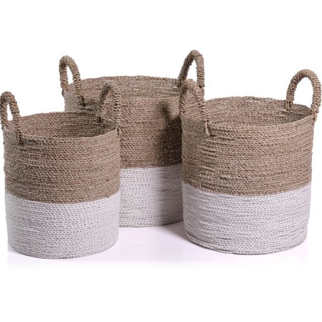 OIA SET OF 3 SEAGRASS BASKETS