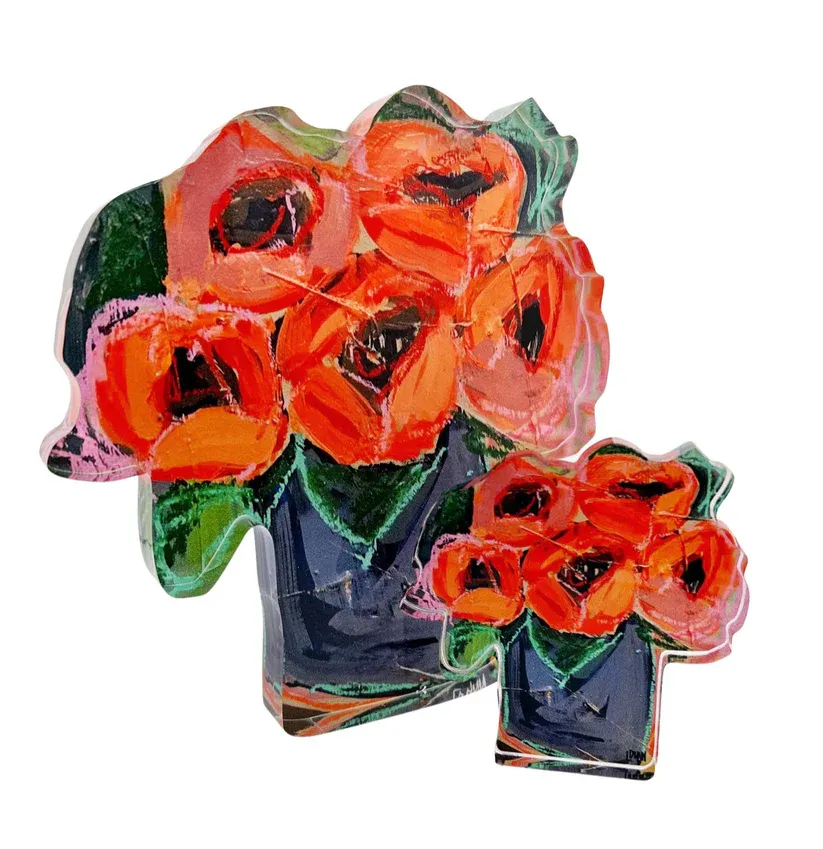 RED FLORAL BLOOM BLOCK
