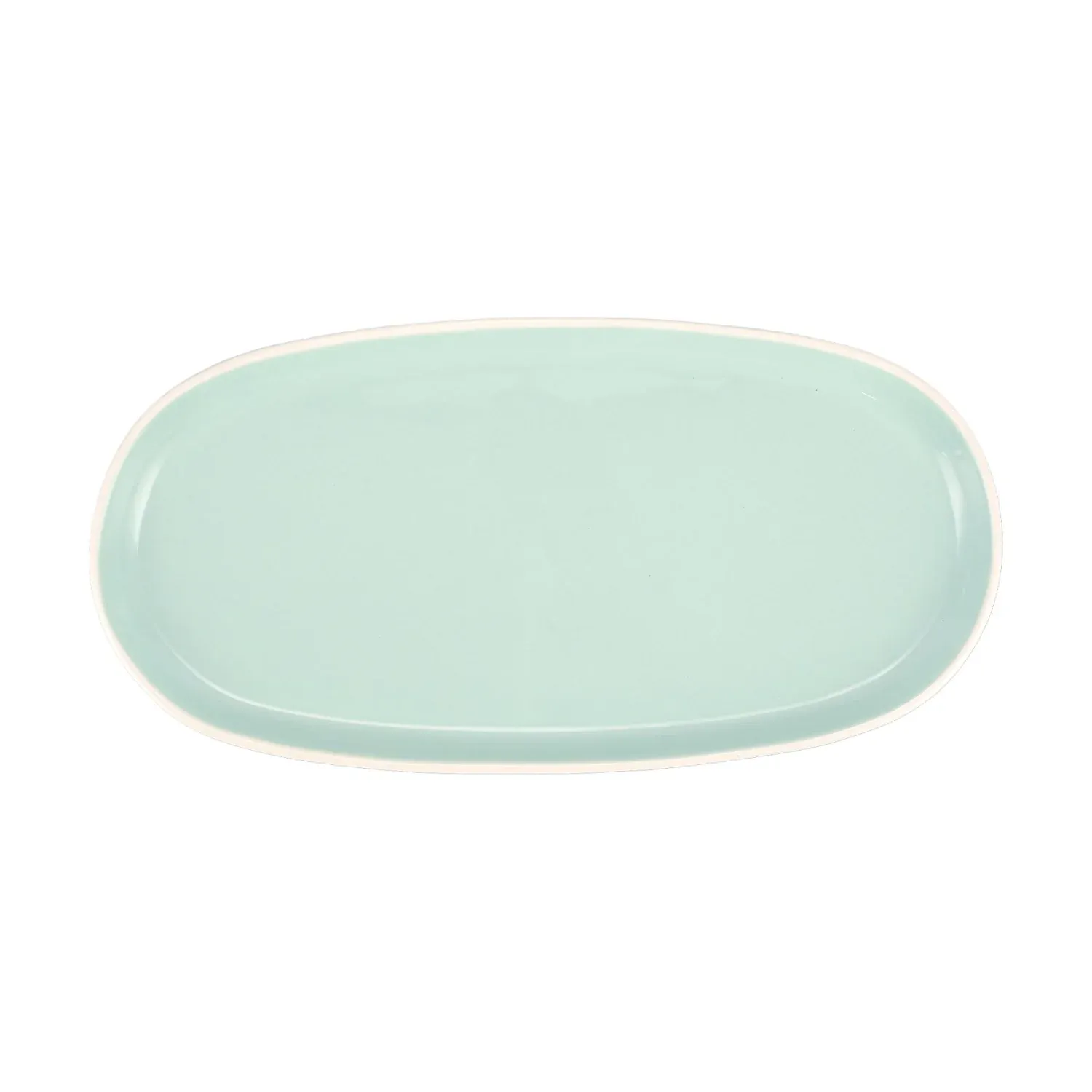 Chroma Aqua Narrow Oval Platter
