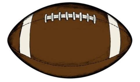 die cut football placement - 12 sheets