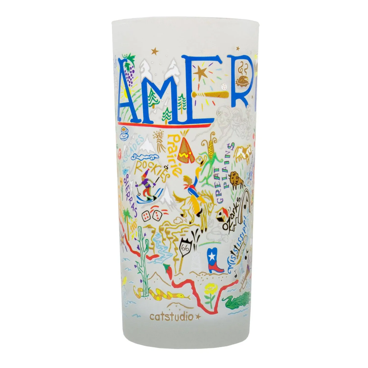 America drinking glass