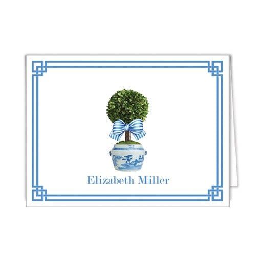 STRIPED TOPIARY FOLDED NOTECARDS