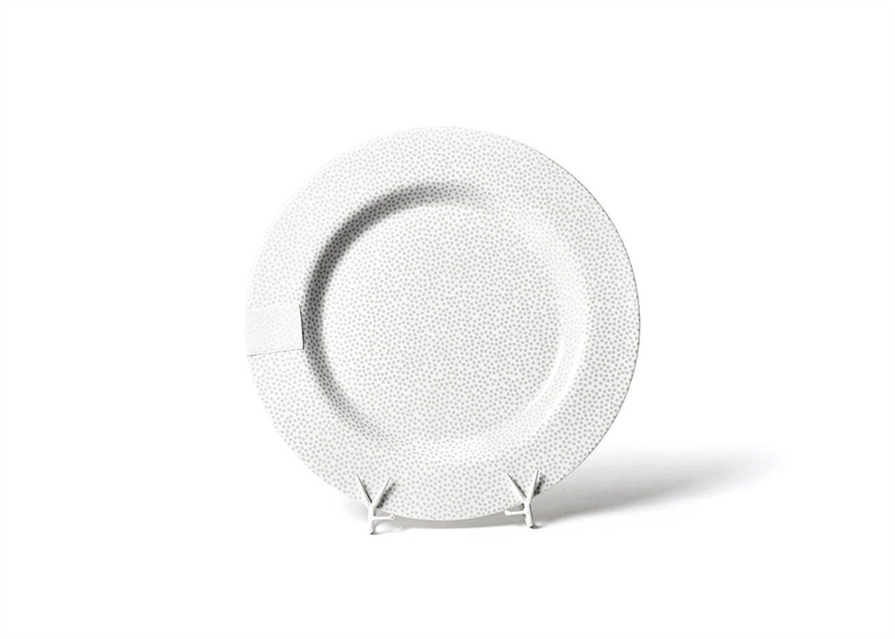 Small Dot 13 Ruffle Round Platter Cobble Neutral