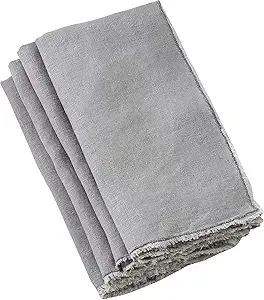 Gray Fringe Napkins