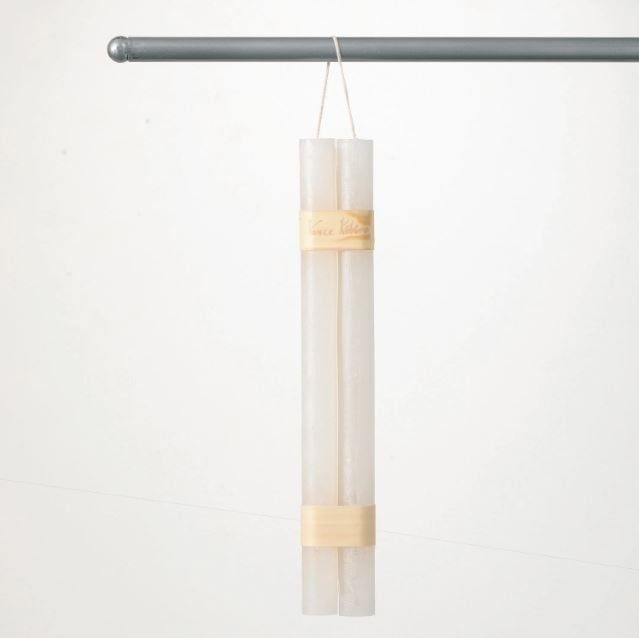 White Taper Hanging Pair