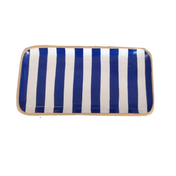 Navy Stripe Tray