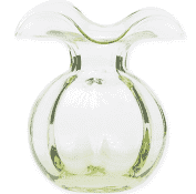 Hibiscus Glass Green Bud Vase