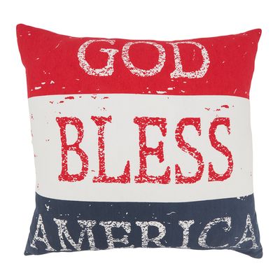 God Bless America Pillow - Down Filled