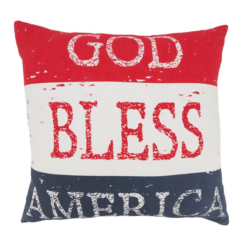 God Bless America Pillow - Down Filled